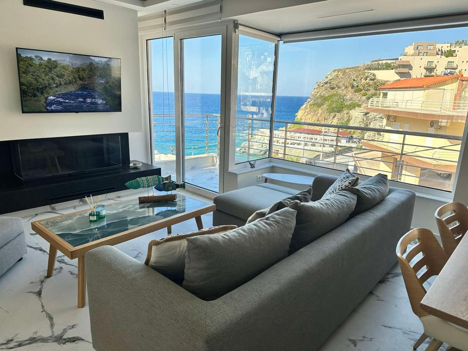 Popis Sea View Apartments アギア・ペラギア エクステリア 写真