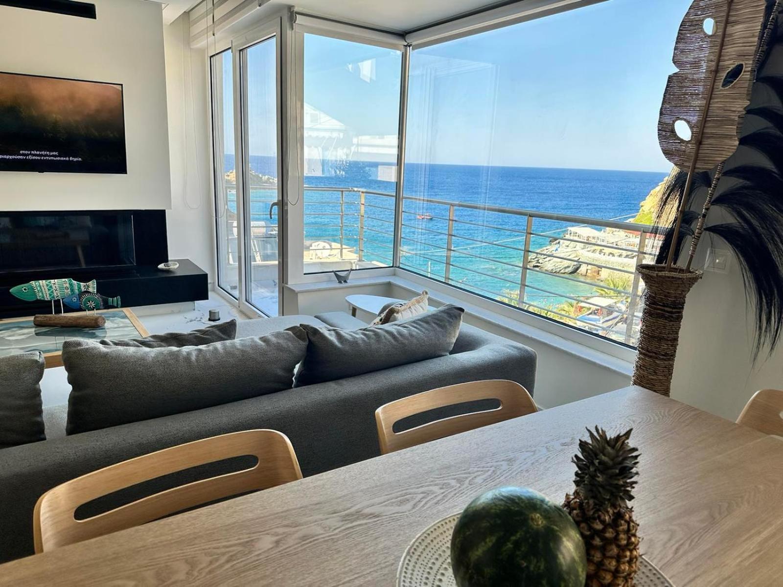 Popis Sea View Apartments アギア・ペラギア エクステリア 写真