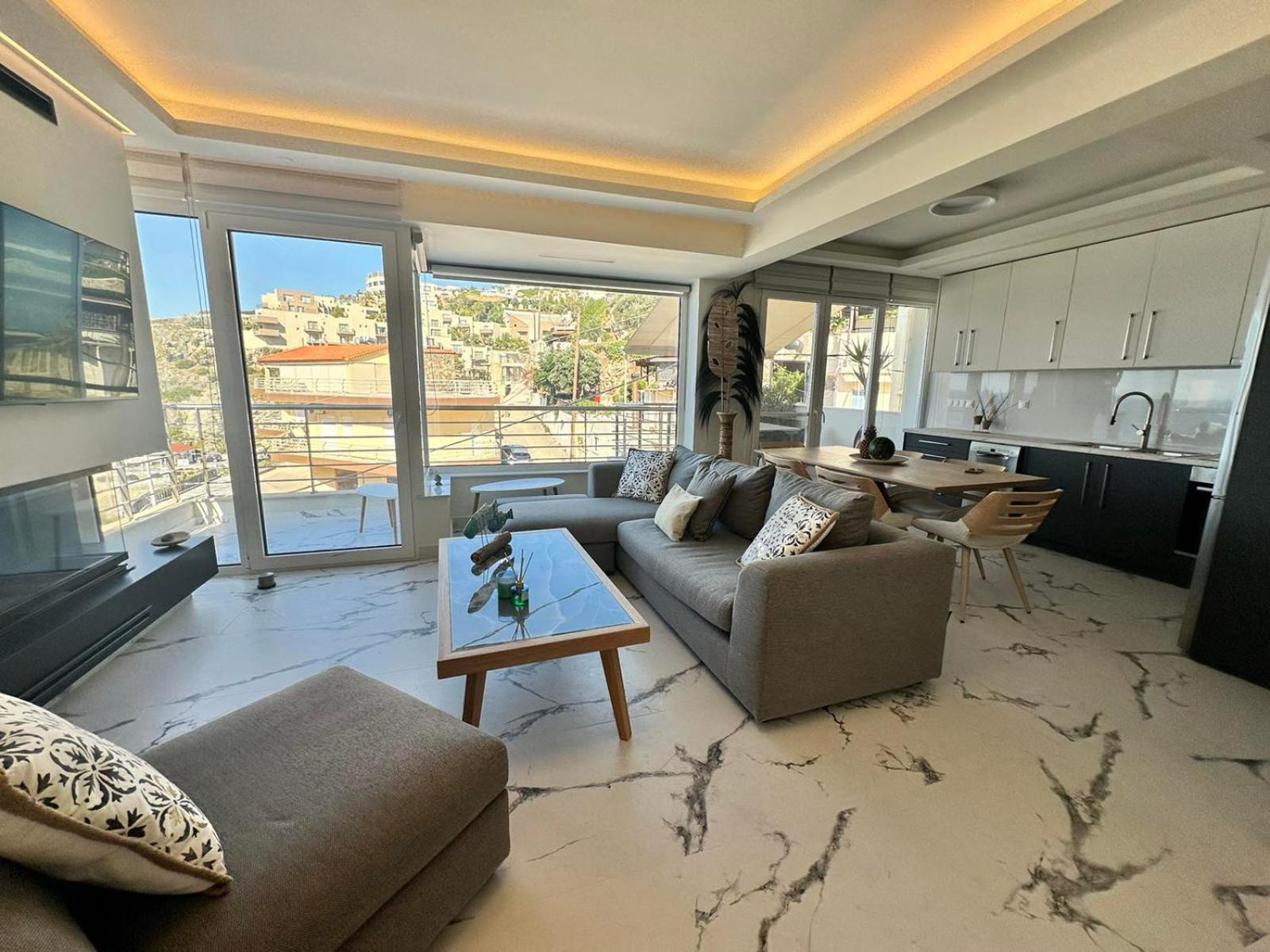 Popis Sea View Apartments アギア・ペラギア エクステリア 写真