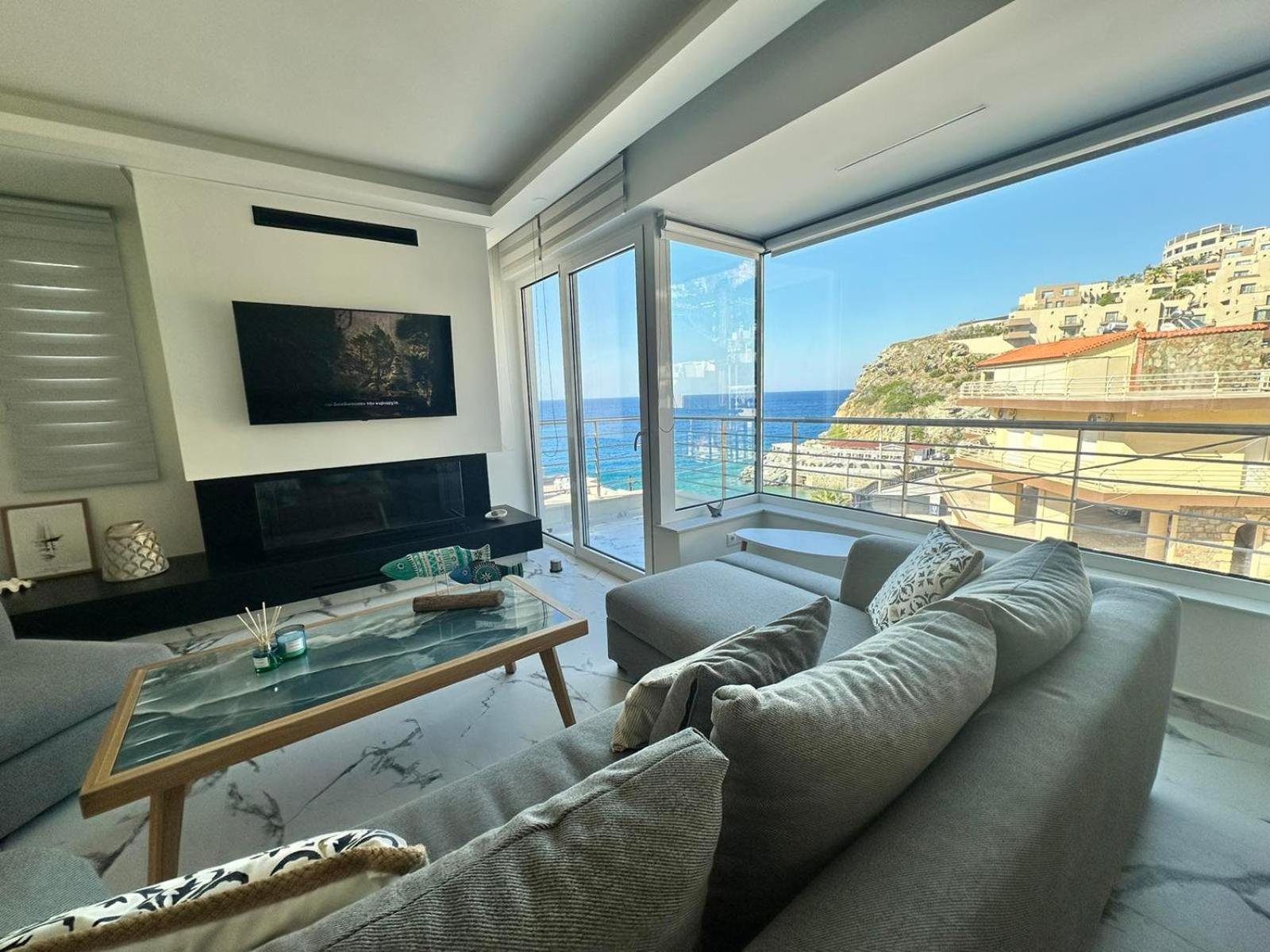 Popis Sea View Apartments アギア・ペラギア エクステリア 写真